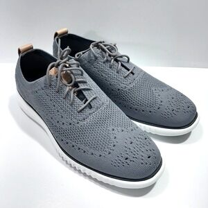 Cole Haan ZEROGRAND StitchLite Wingtip Oxford Men's Shoes Grey US 7.5M